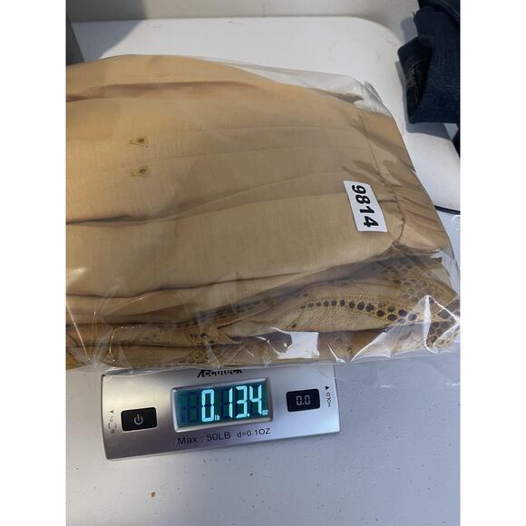 Think Sense Skirt Women's Size S Yellow Pleated Eyelet Lace Scalloped Hem Midi - Picture 8 of 8